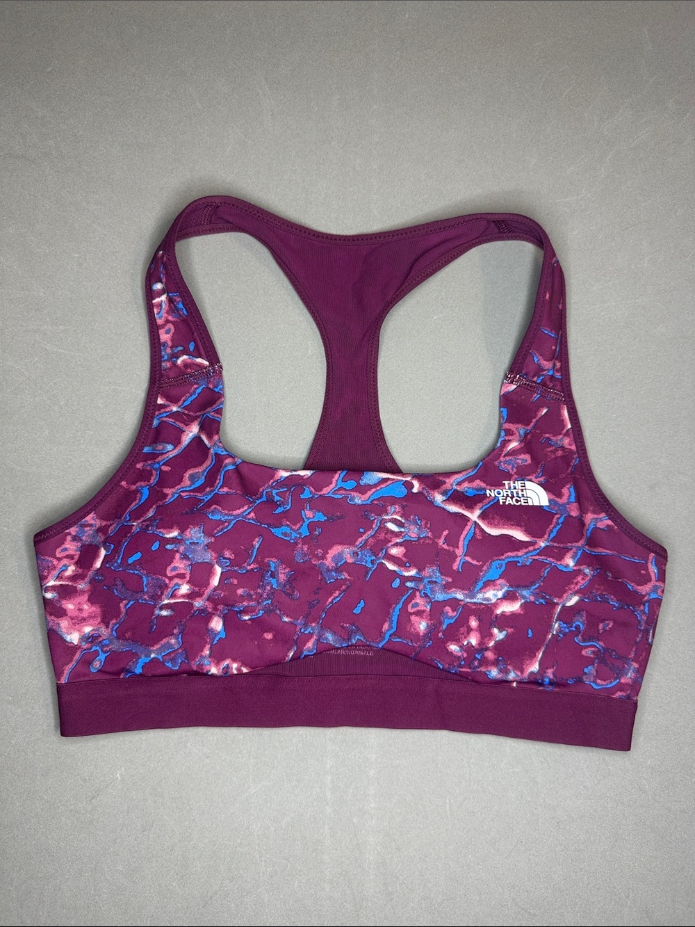 The North Face Women's Movmynt Bra in a boysenberry purple marble - S